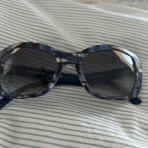 Prada Blue and White Sunglasses - Picture 10 of 12
